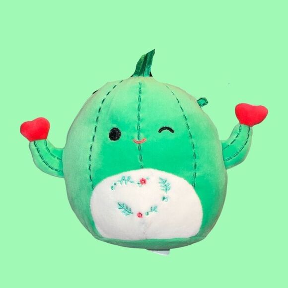 Jazwarees Squishmallow Marcellus the Cactus Valentine's Day Stuffed Plush 5” - Picture 1 of 4